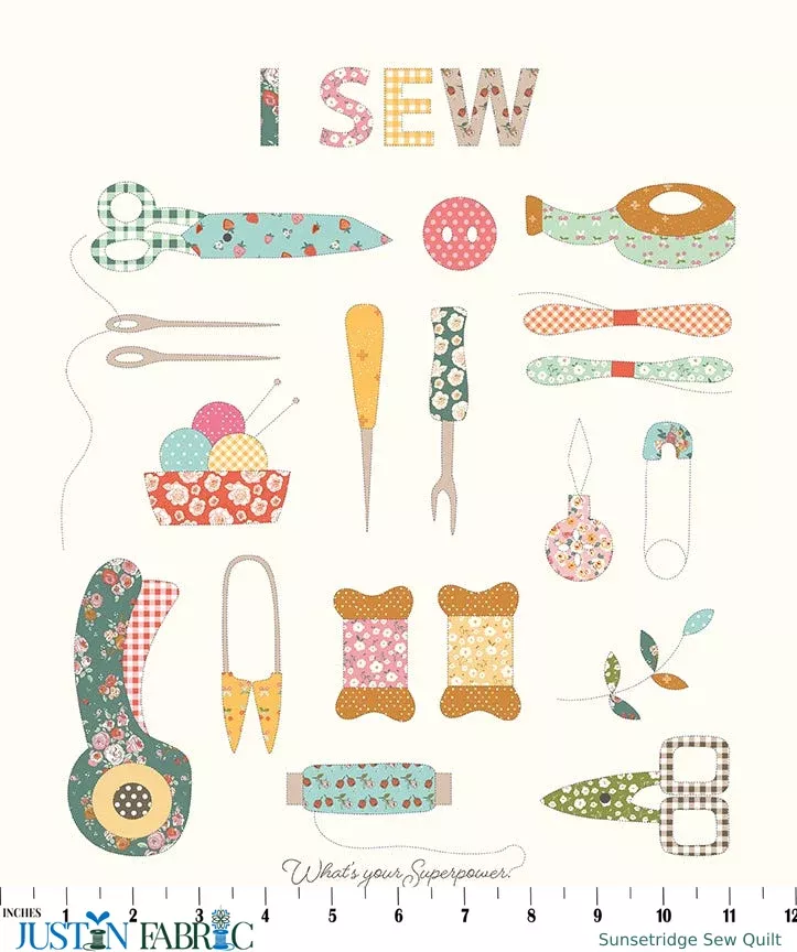 Sunsetridge Sew Quilt Panel by Minky Kim | Riley Blake Designs