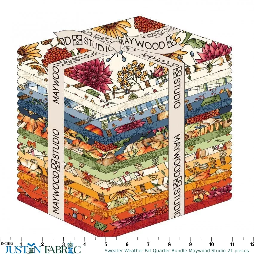 Sweater Weather Fat Quarter Bundle-Maywood Studio-21 pieces
