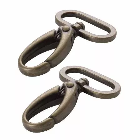 Swivel Hook 1-1/2in Antique Brass Set of Two ByAnnie