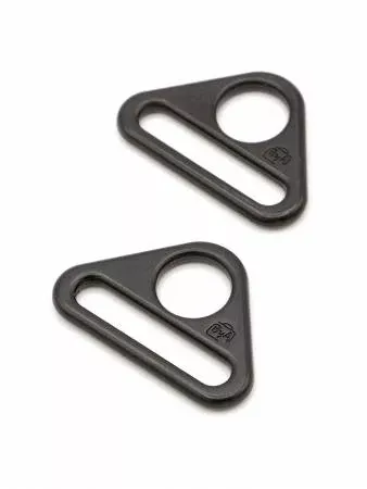 Triangle Ring Flat 1in Black Metal Set of Two ByAnnie