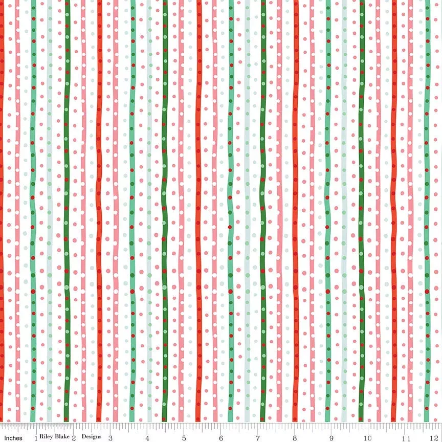 Twas Multi Sugarplum Yardage SC13465-Multi by Jill Howarth Sold in 1/2 yard increments cut contigiously