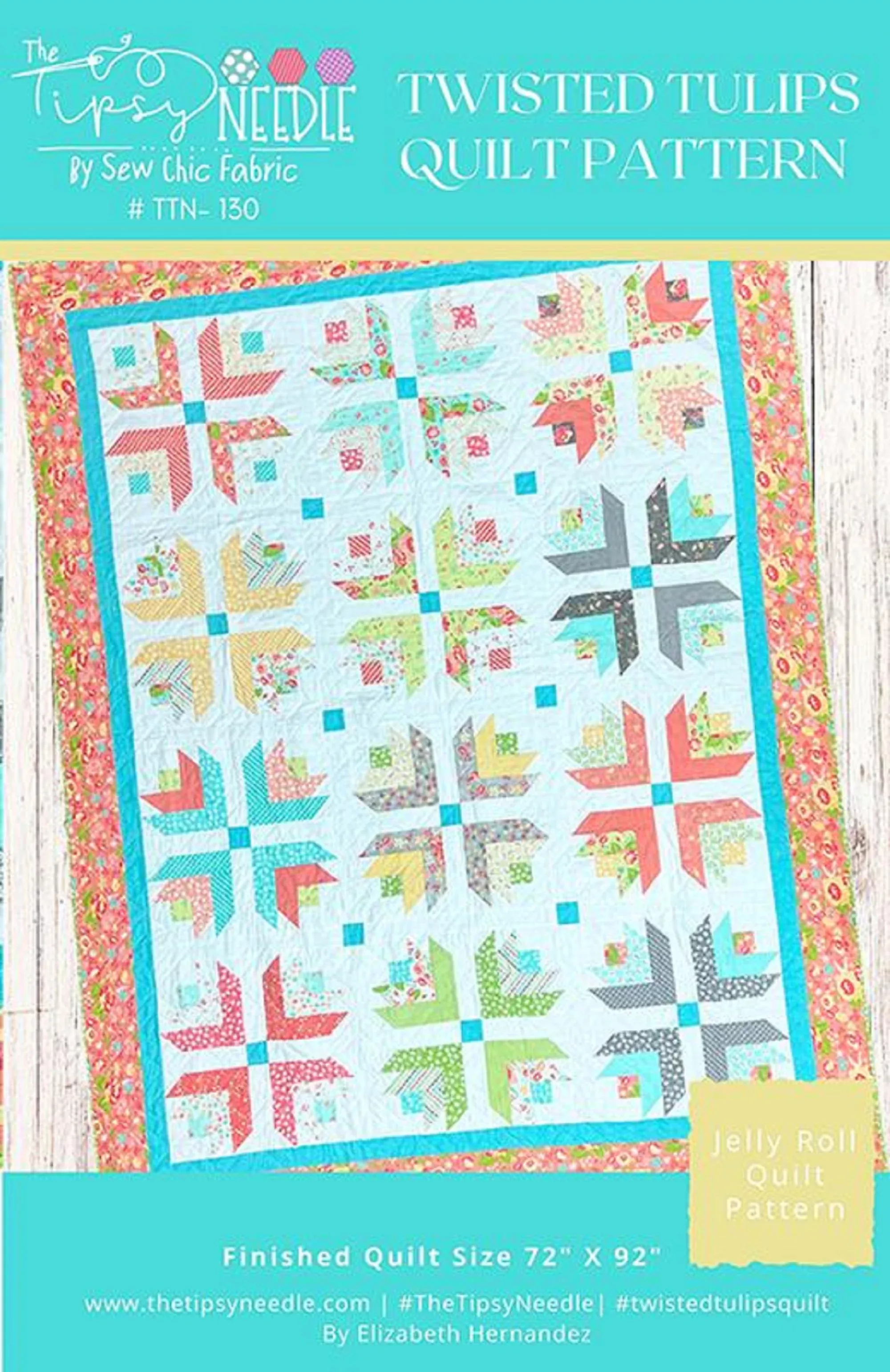 Twisted Tulips Quilt Pattern by The Tipsy Needle