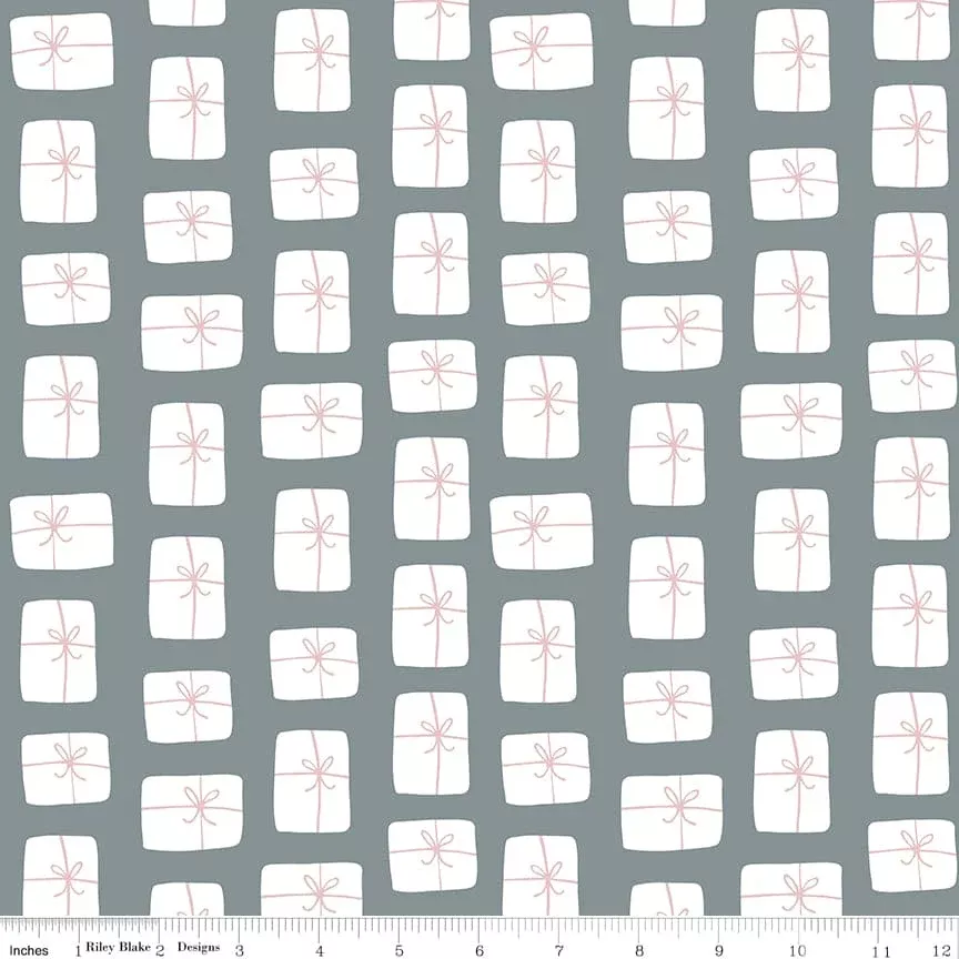 Warm Wishes - Stone Packages - per yard -by Simple Simon & Co for Riley Blake Designs- Holiday, Winter, Christmas - C10784-STONE