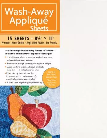 Wash-Away Applique Sheets 15 Count Pack by C & T Publishing