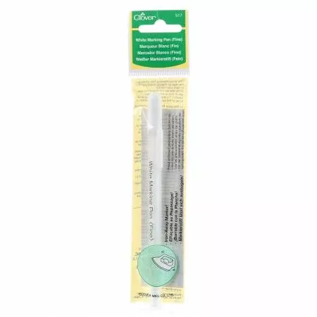 Water Soluble or Iron Off Marking Pen White by Clover