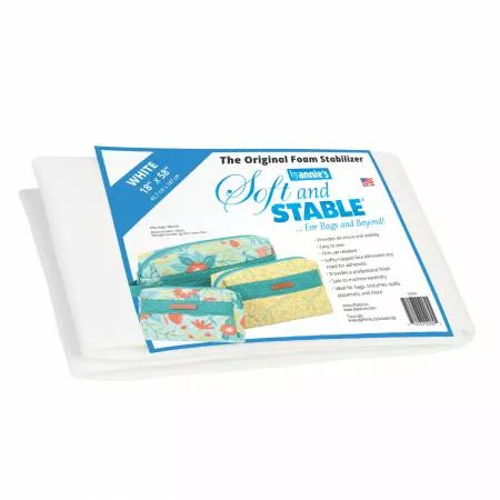 White 18in x 58in Soft and Stable 100% Polyester StabilizerbyAnnie