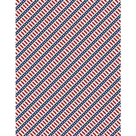 Wilmington Prints - Hearts’ Anthem - Diagonal Stripe Cream