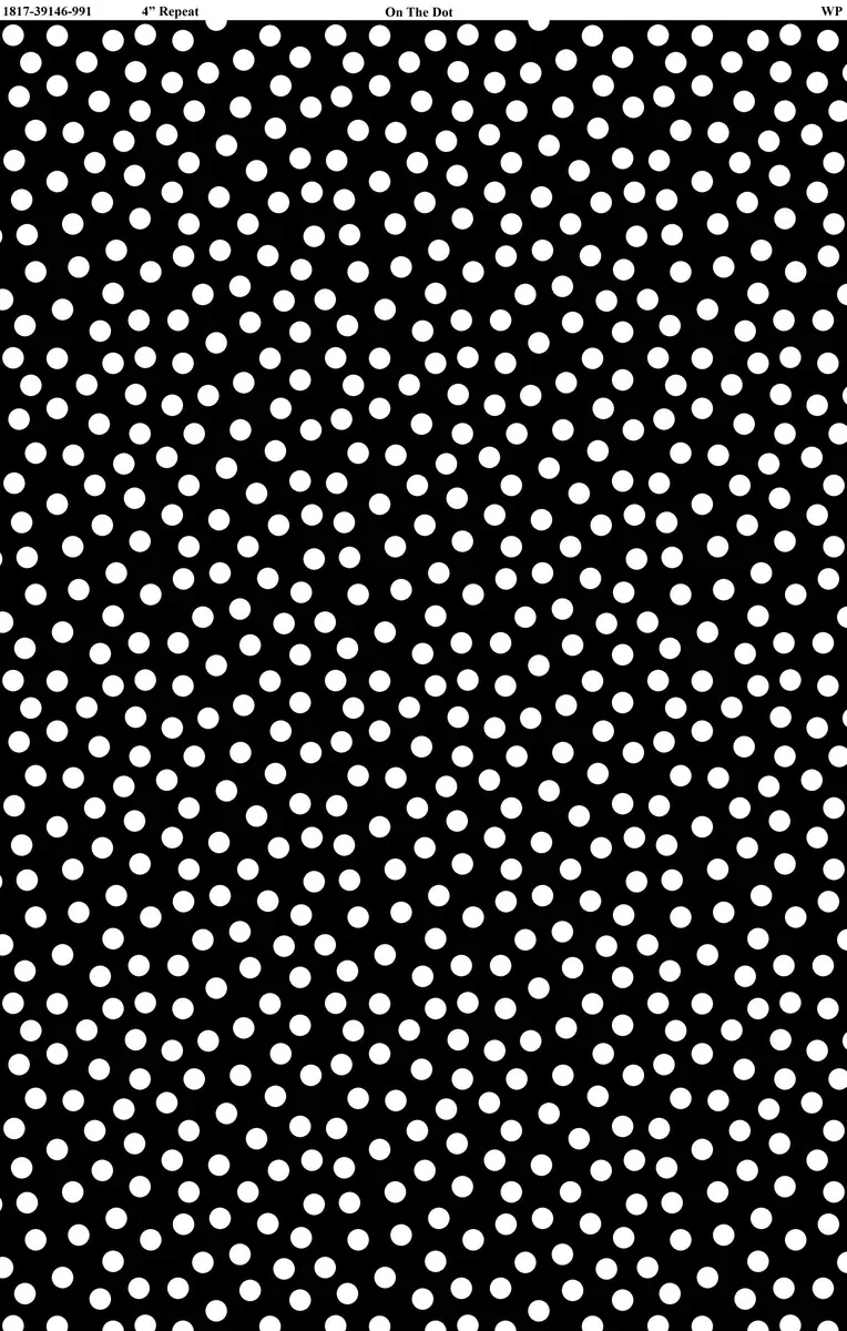 Wilmington Prints - On the Dot - Black with White Dots