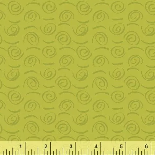 Windham Fabrics - Fiesta Swirls inLemongrass