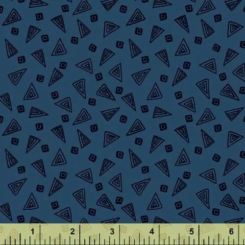 Windham Fabrics - Fiesta Triangles in Cobalt Blue