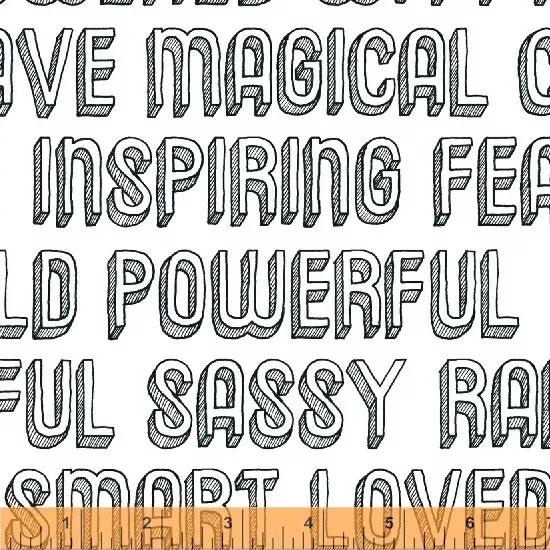Windham Fabrics - Good Vibes Only - Gray Words on White