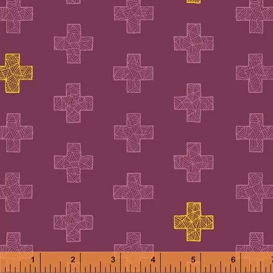 Windham Fabrics - Good Vibes Only - Maroon on Maroon