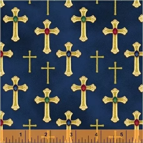 Windham - Three Kings Gold Crosses on Sapphire
