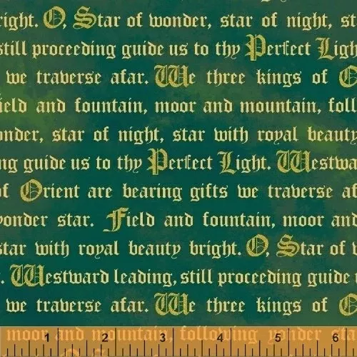 Windham - Three Kings Words in Gold on Emerald
