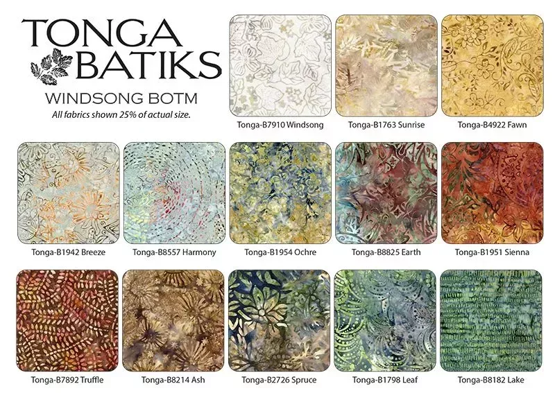 Windsong Tonga Custom Fat Eighth Bundle 13pcs