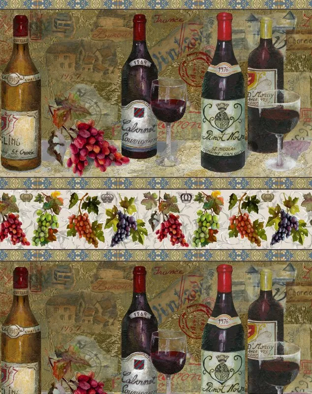 WINE COUNTRY 253-33 BORDER PRINT