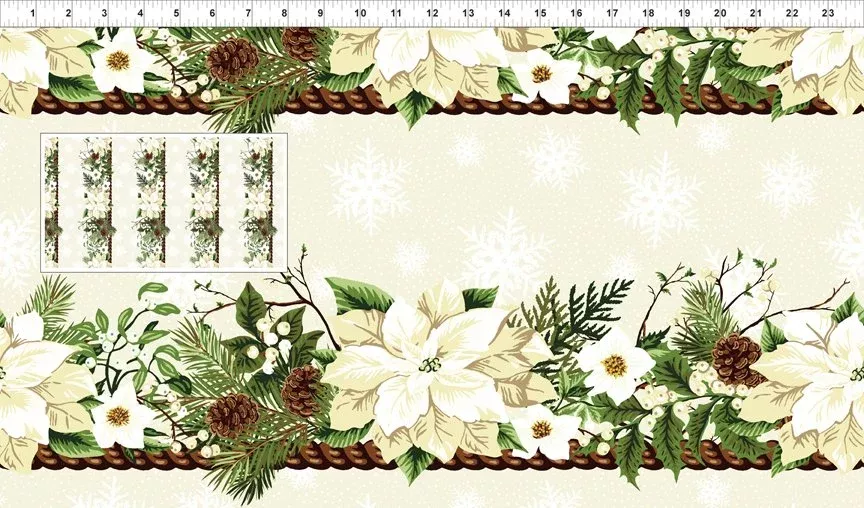WINTER TWIST 2WT2 WHITE POINSETTIA BORDER
