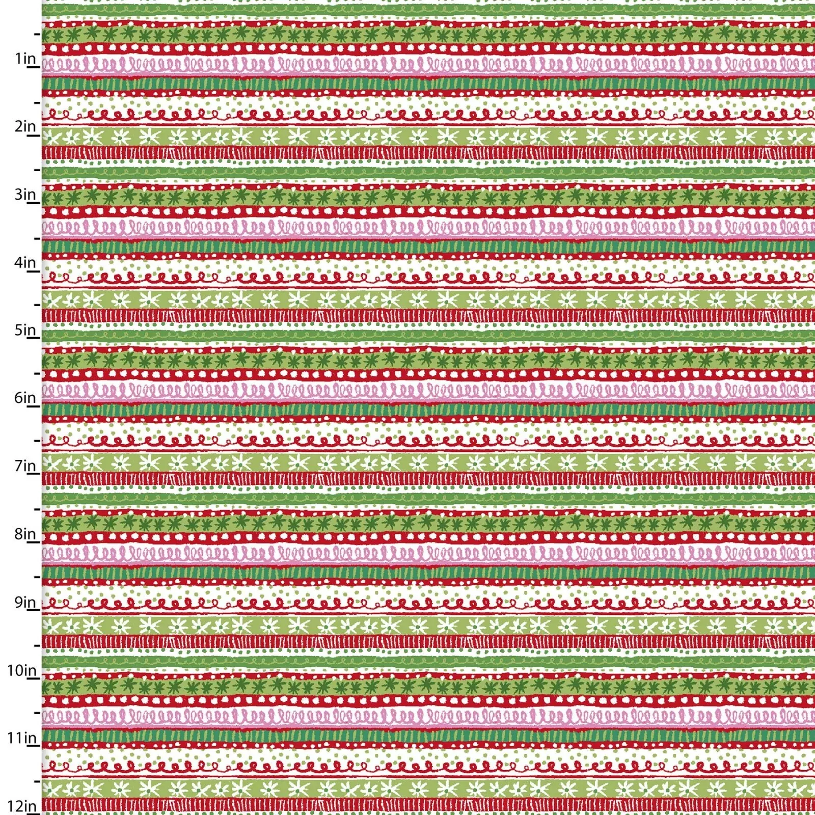 Winter Woodland Multi Woodland Stripe 15142-MULTI Cotton Woven Fabric
