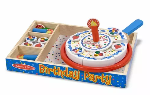 Wooden Birthday Party Decorate Slice & Serve