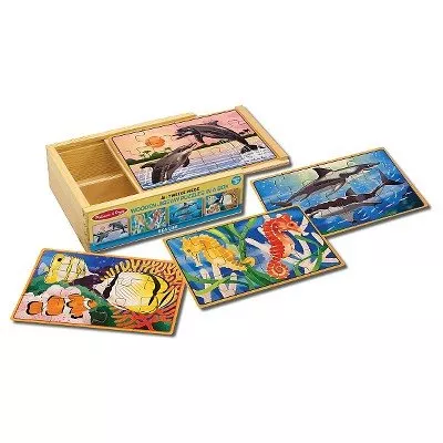 Wooden Puzzle Sea Life 4 Twelve Piece Wooden Puzzles