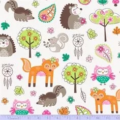 WOODLAND GYPSY R37-9700-0146 FORREST ANIMALS WHITE