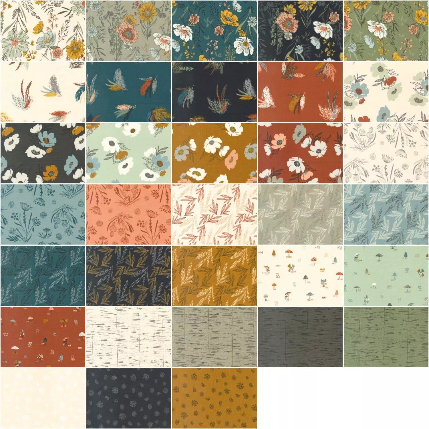 Woodland & Wildflowers 33 Fat Eighths by Stephanie Sliwinski for Moda Fabrics