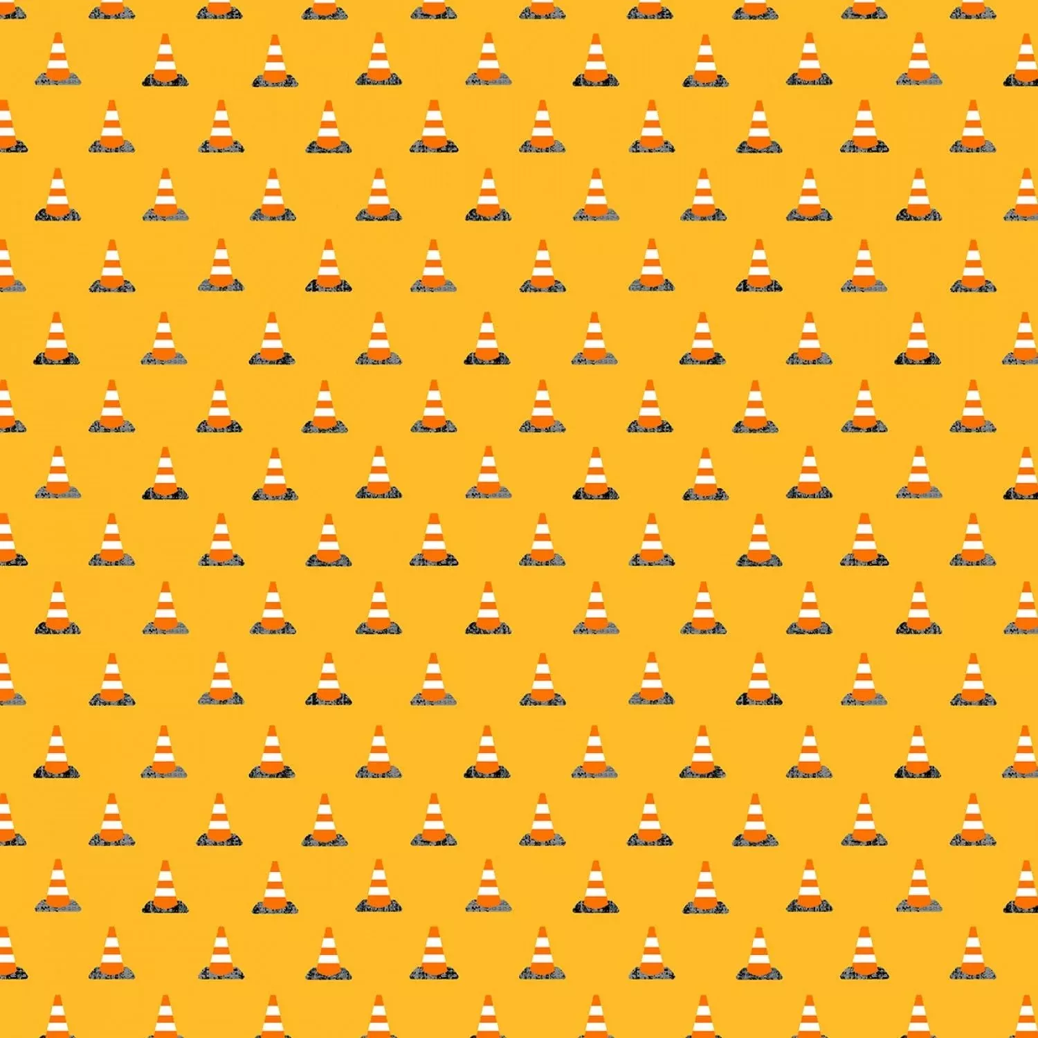 Work Zone by Whistler Studios Cones Yellow 52268-6 Cotton Woven Fabric