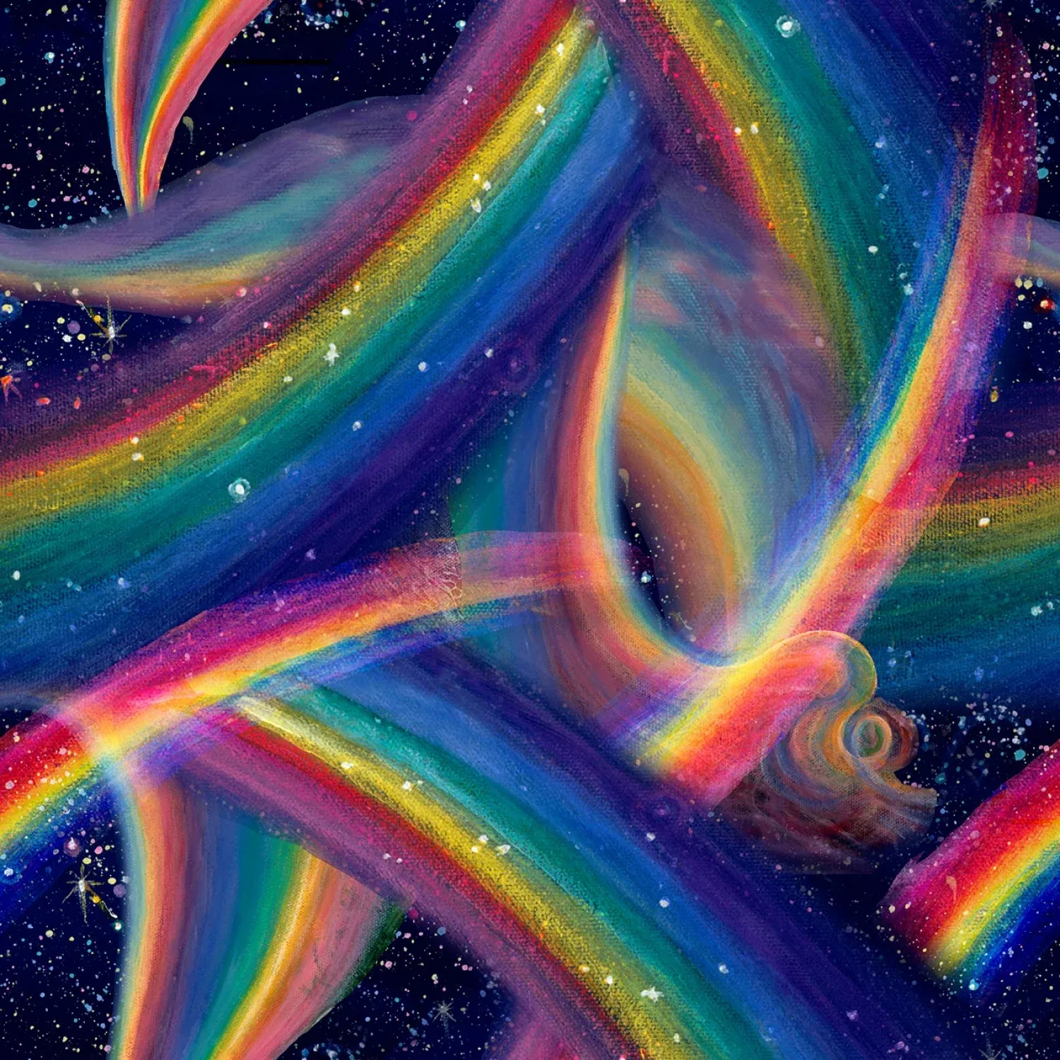 World of Wonder by Josephine Wall Rainbow18688-MLT Cotton Woven Fabric