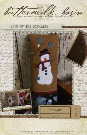 Year of the Pinkeeps January Snowman