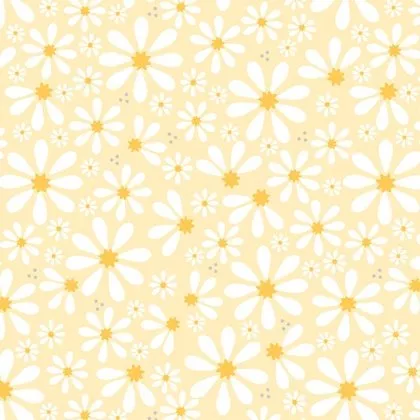 Yellow Sunshine Daisies Yardage