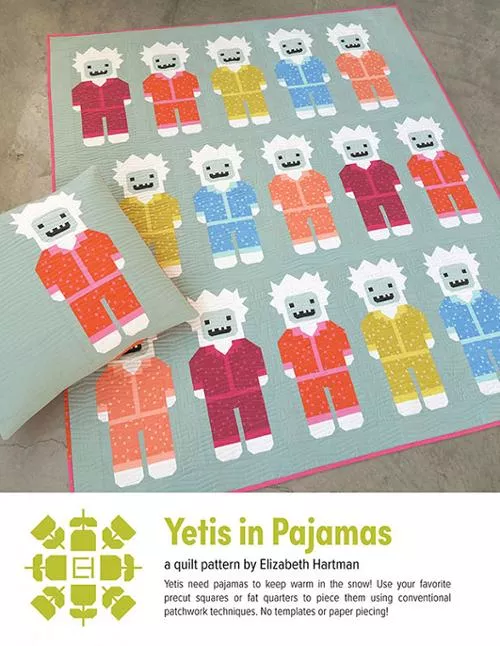Yetis in Pajamas Quilt Kit by Elizabeth Hartman-58" X 69"