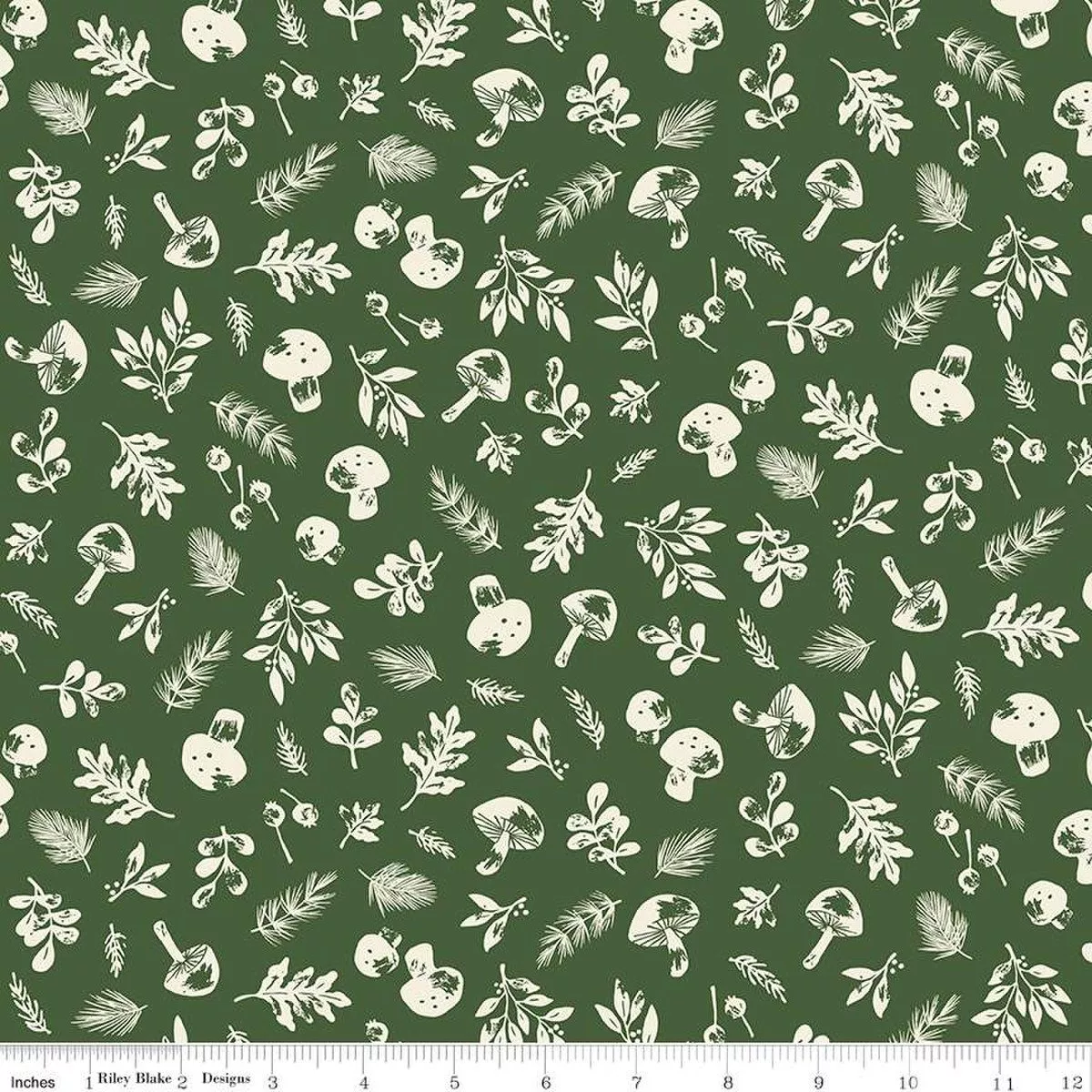 Yuletide Forest - Woodland - Green Quilting Cotton by Katherine Lenius for Riley Blake