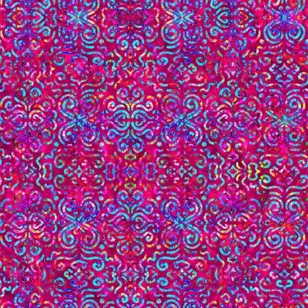 Zanzibar Evolution Magenta Set Geo 27406P Cotton Woven Fabric