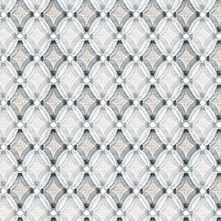 Zanzibar - Lattice - Lt Gray Quilting Cotton by Danielle Hartgers for Blank Quilting