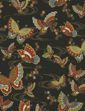 Zen CM5109 Black Butterflies, Timeless Treasures