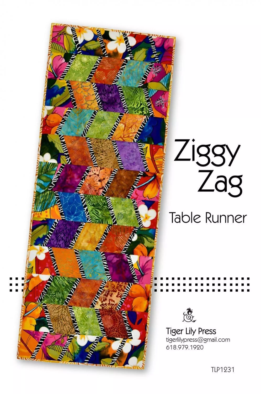 Ziggy Zag - Table Runner pattern - Tiger Lily Press - TLP1231