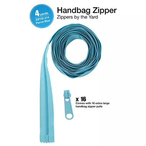 Zipper 4yds with Pulls Parrot Blue ZIPYD 214 By Annie