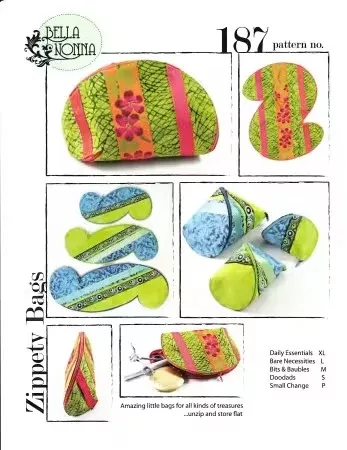 Zippety Bags -Bella Nonna Design Studio - Jane Crow