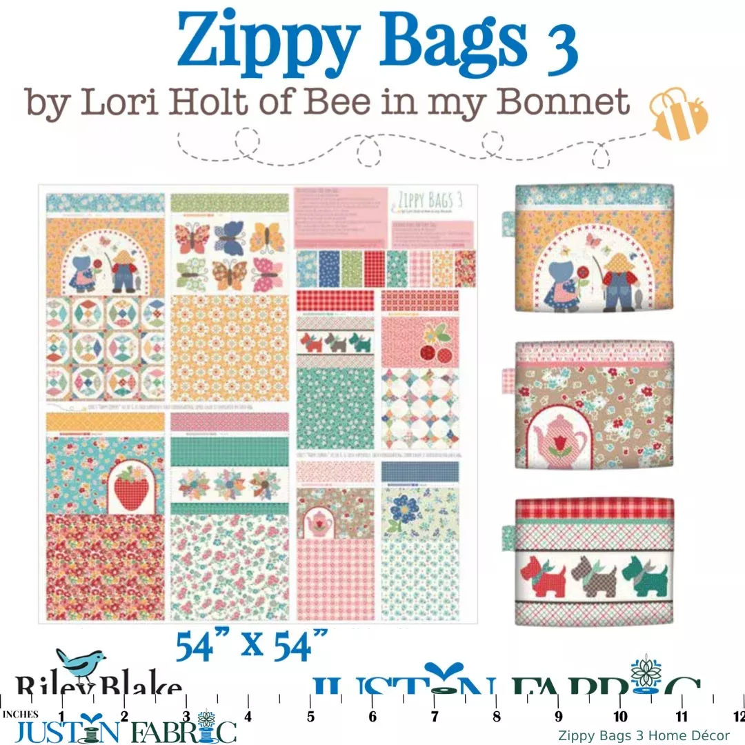 Zippy Bags 3 Home Décor Panel by Lori Holt | Riley Blake Designs