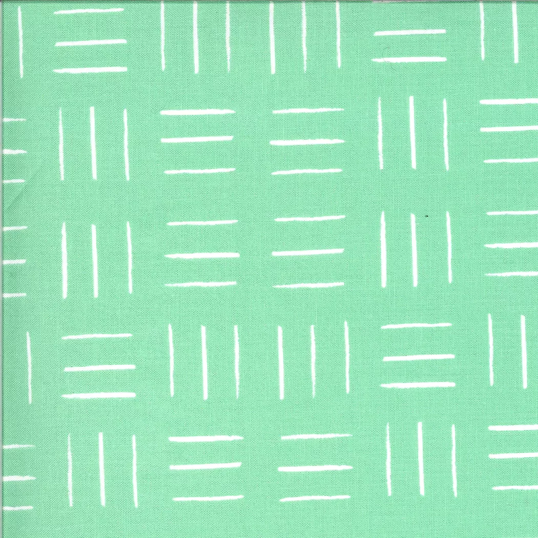Zoology | Aqua Opposing Lines by Gingiber For Moda Fabrics