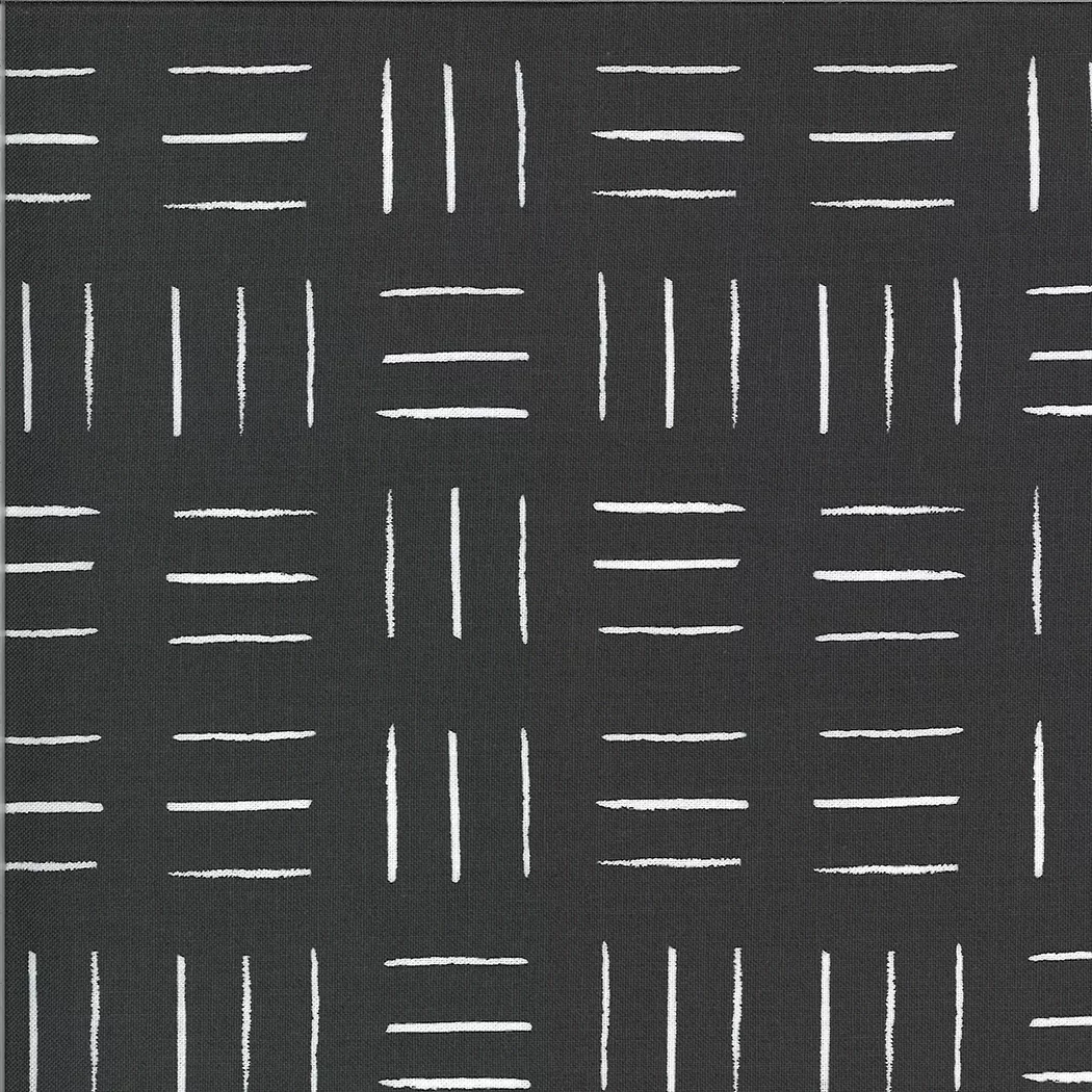 Zoology | Charcoal Opposing Lines by Gingiber For Moda Fabrics