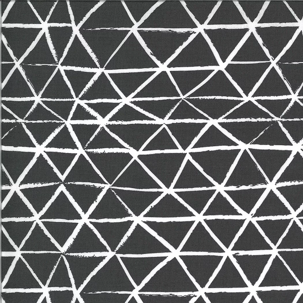 Zoology | Charcoal Rustic Triangle by Gingiber For Moda Fabrics
