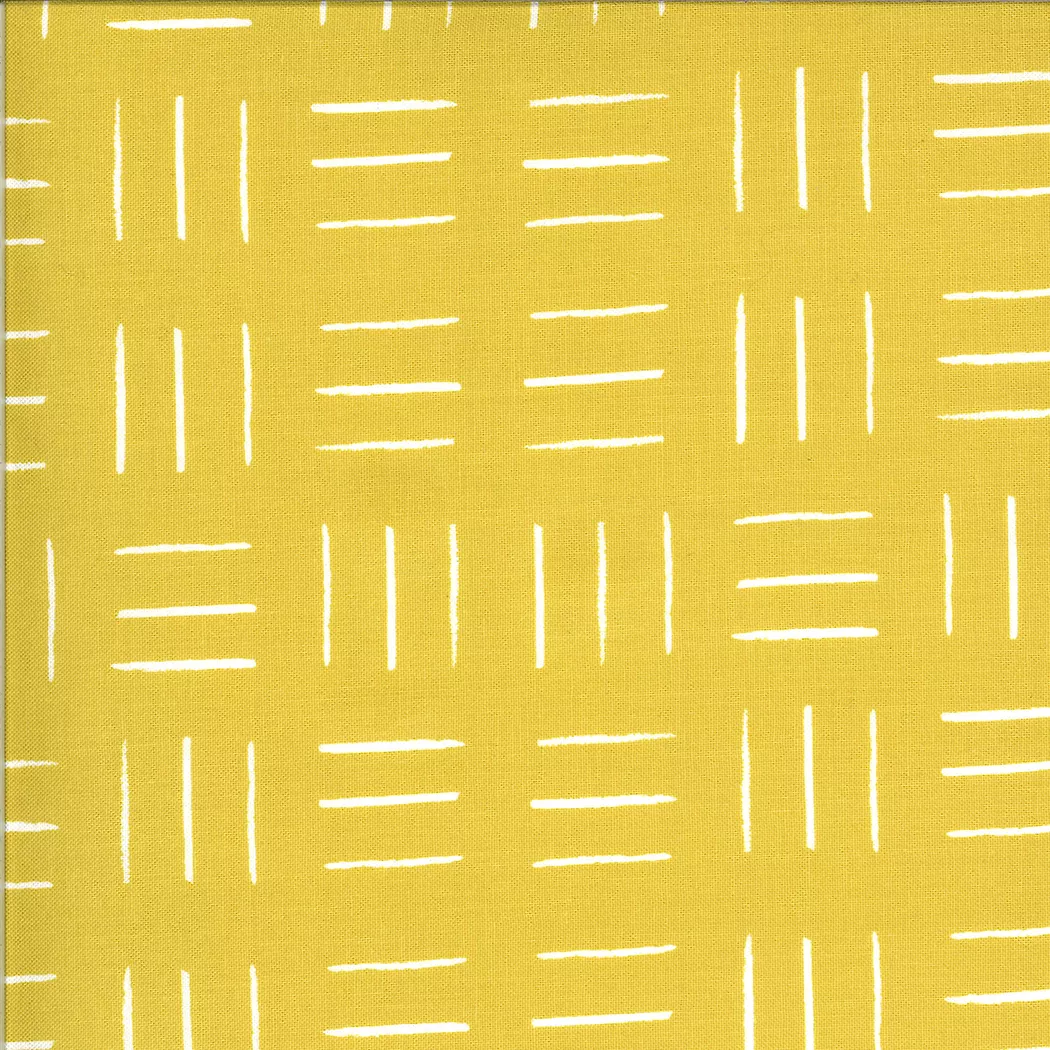 Zoology | Citrine Opposing Lines by Gingiber For Moda Fabrics