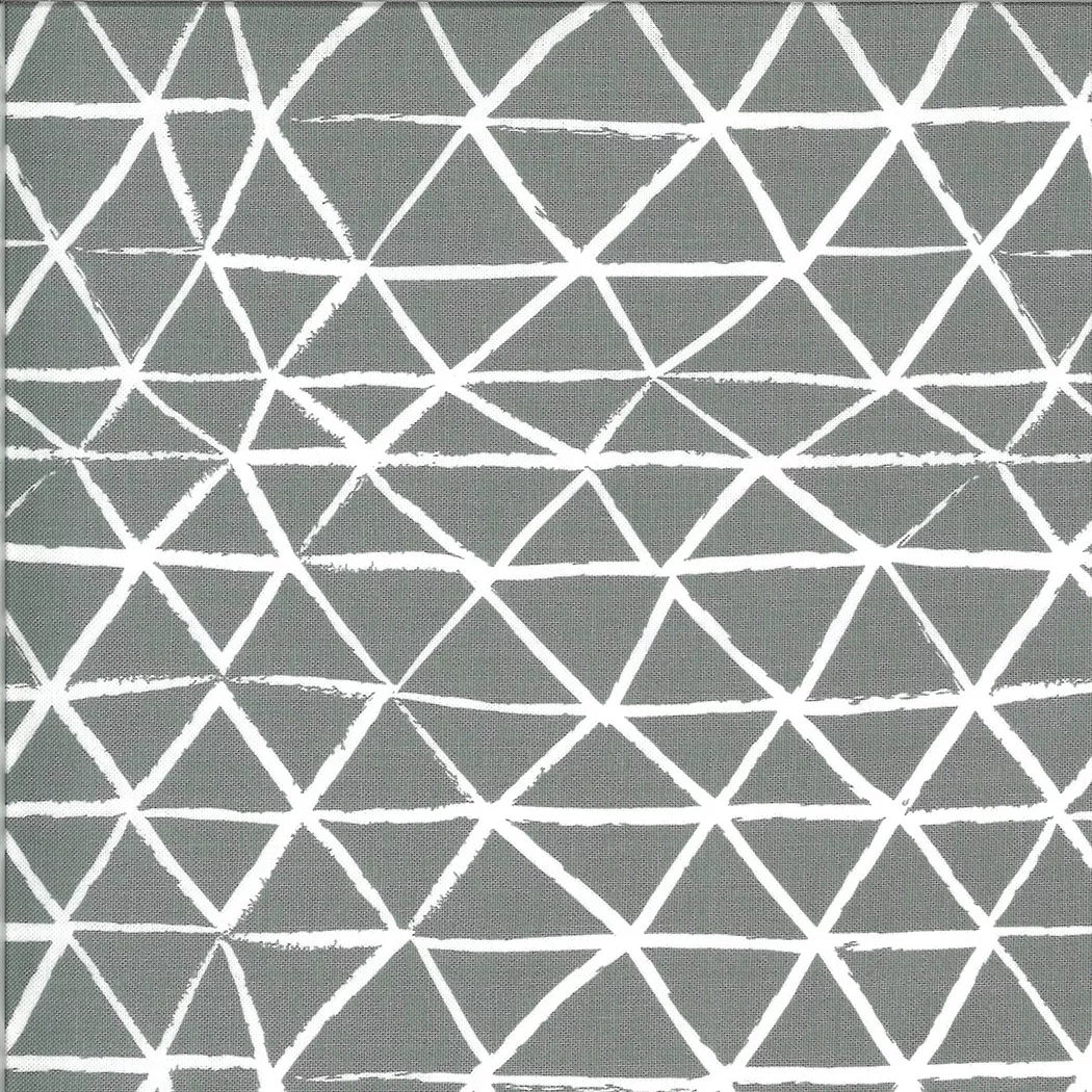 Zoology | Grey Rustic Triangle by Gingiber For Moda Fabrics
