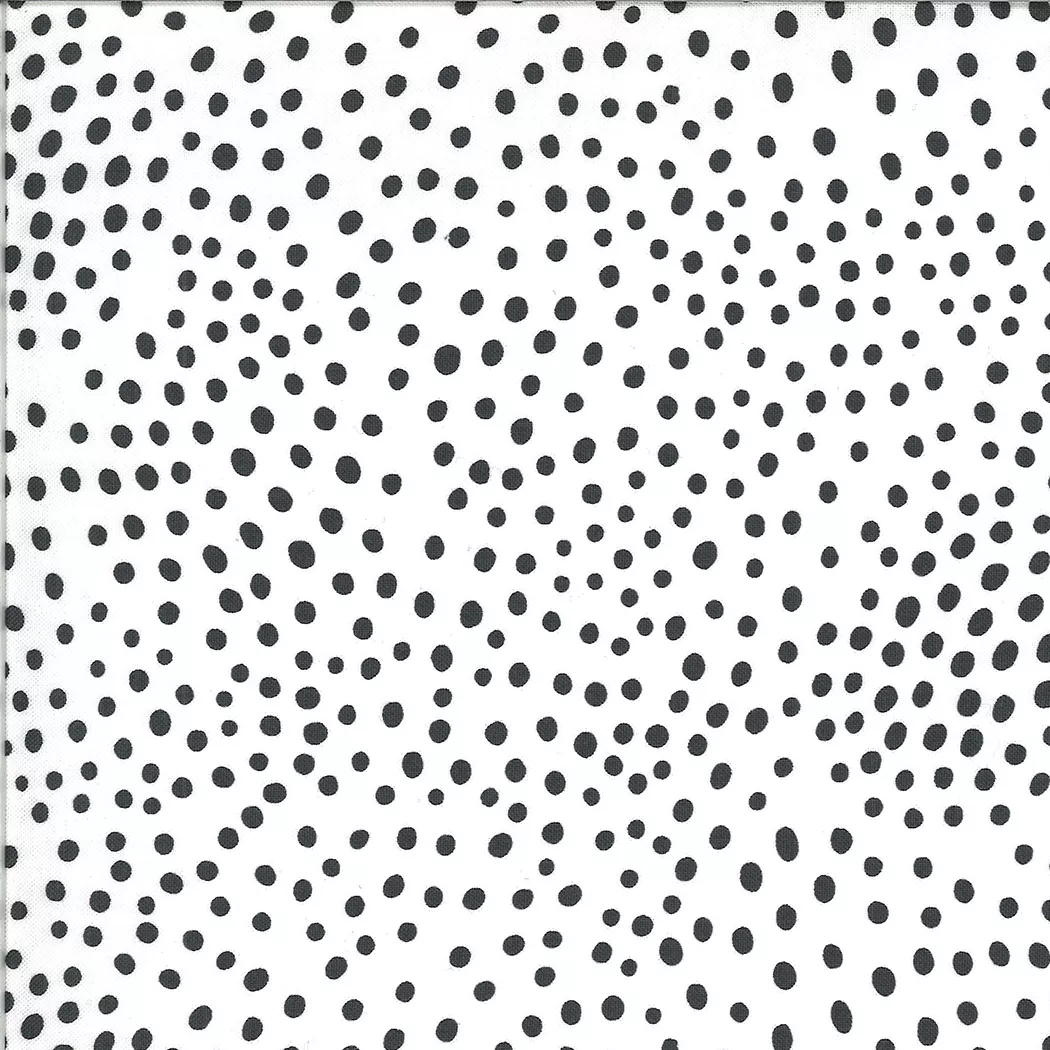 Zoology | Ivory charcoal Movement Dots by Gingiber For Moda Fabrics
