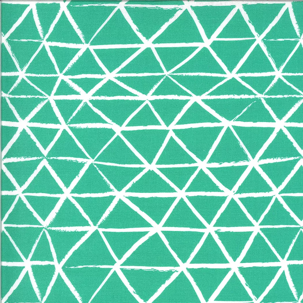 Zoology | Peacock Rustic Triangle by Gingiber For Moda Fabrics