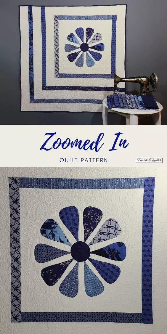 Zoomed In quilt pattern by Leanne Parsons of Devoted Quilter